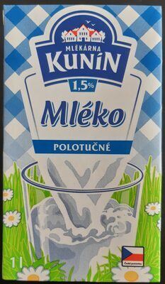 Mléko polotučné s obsahem tuku 1,5%