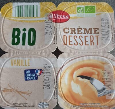 Bio crème dessert vanille
