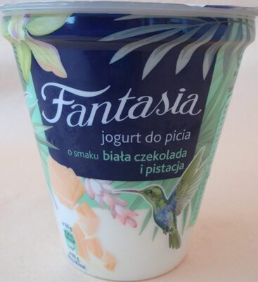 Jogurt do picia o smaku białej czekolady i pistacji