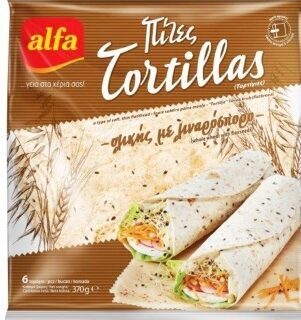 Tortillas ολικής με λιναρόσπορο