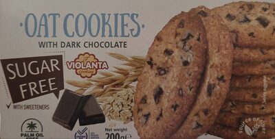 Oat cookies with dark chocolate