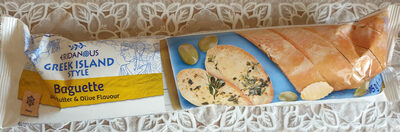 baguette with butter and olive flavour
