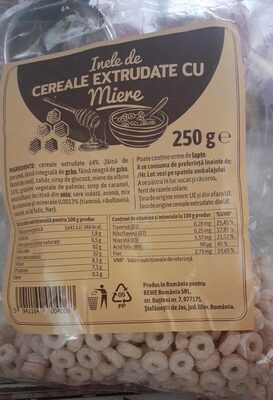 inele de cereale extrudate cu miere